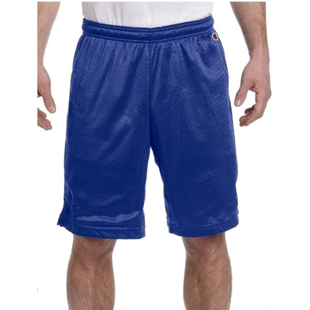 Champion Mesh Athletic 9" Shorts Men 2XL Navy Blue Basketball Gym Drawstring NWT